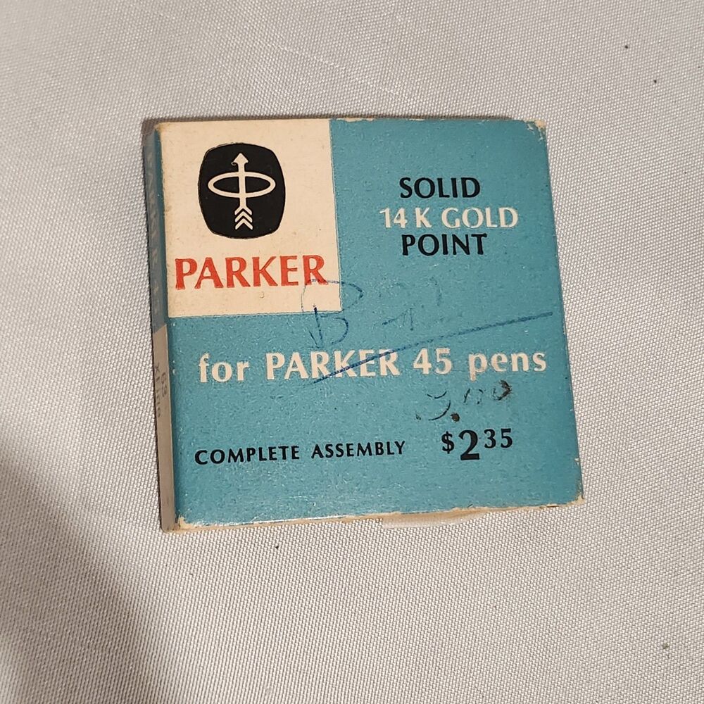 Vintage PARKER 45 Fountain Pen Part 14K Nib Tip in Box